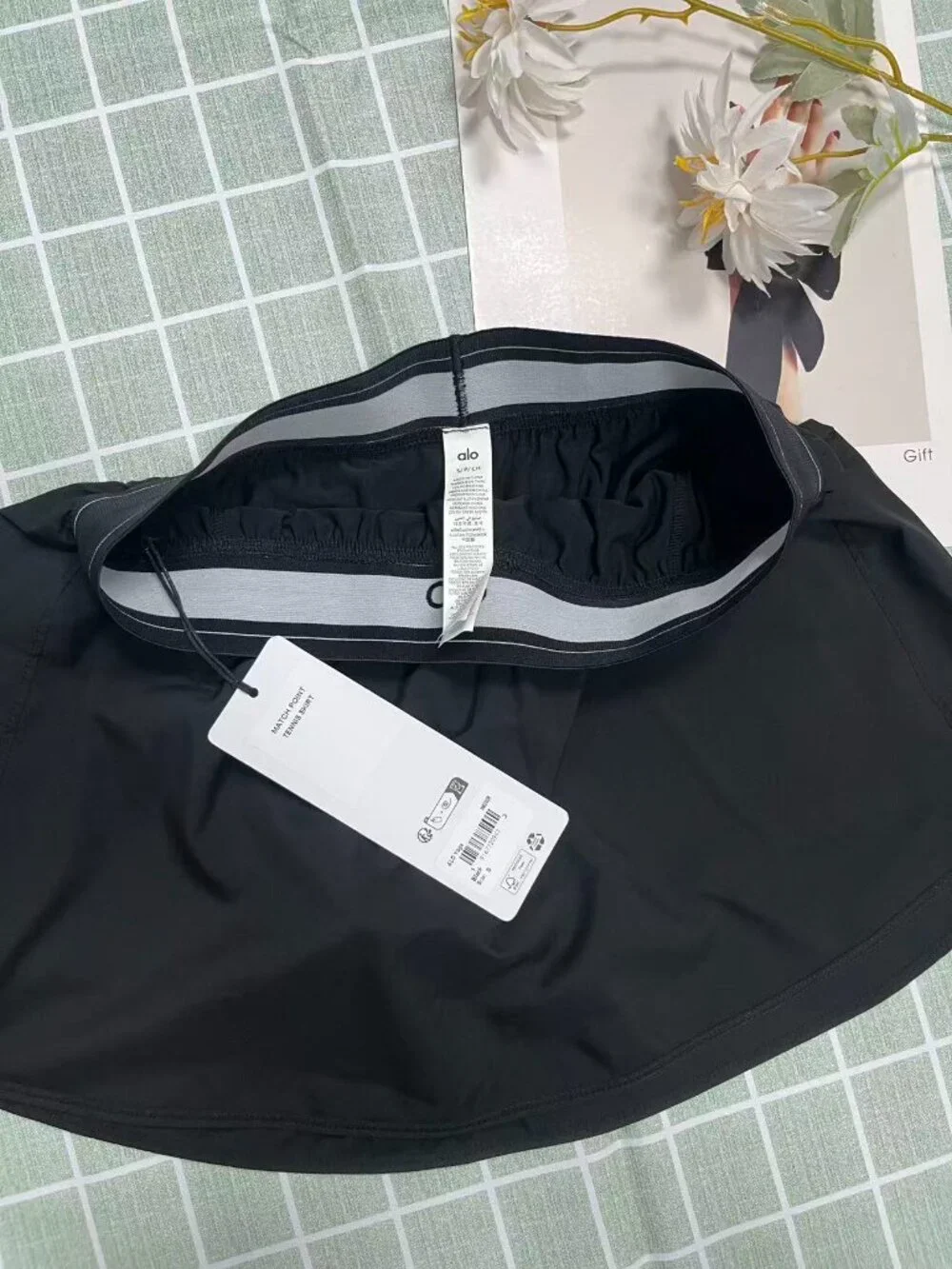 NWT 💚Alo Yoga Match Point Tennis Skirt Black 🥗Chic Sporty Mini Skirt